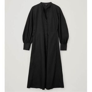 cos volume sleeve midi dress COS COS VOLUME-SLEEVE MIDI DRESS - LIGHT BLUE - Dresses